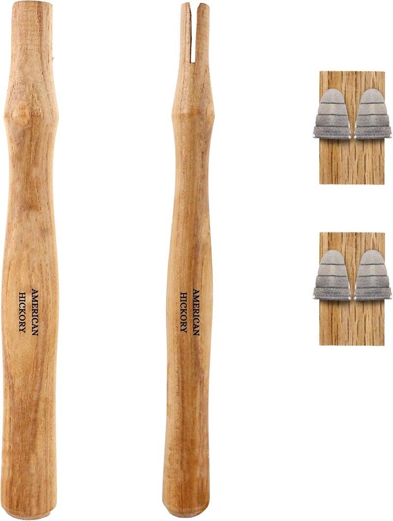 CuitÃ¡xi 2 pack Wood Sledge hammer handle replacement for 2, 3 and 4 lb Complete Set with Wooden and Steel Wedges - Wood replacement ball pien hammer handle - Wood tool handle - Wooden handle hammers in bulk - Image 1